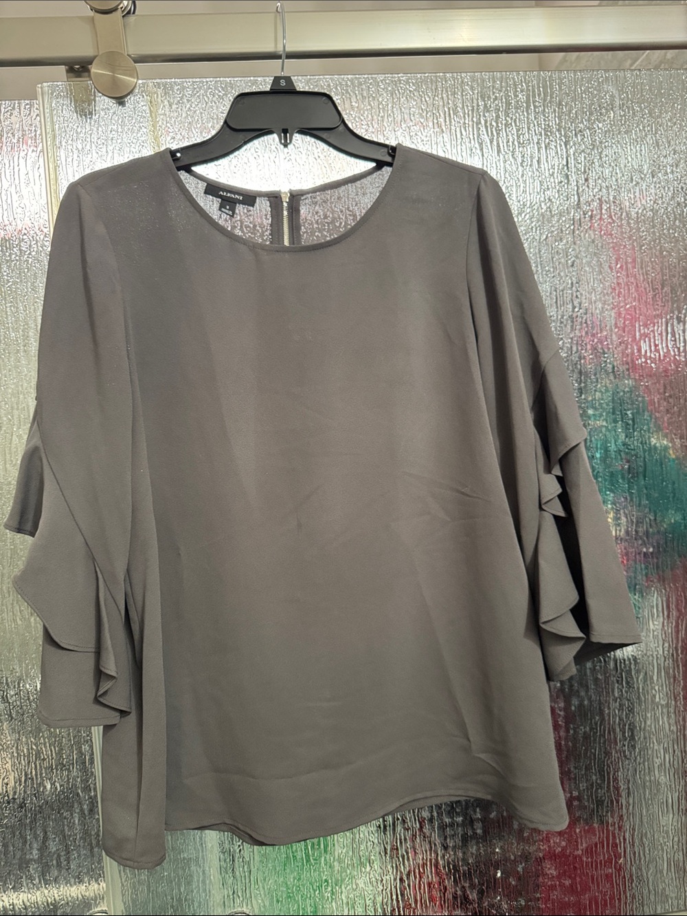 Alfani Ruffle-Sleeve Blouse - Picture 5 of 8